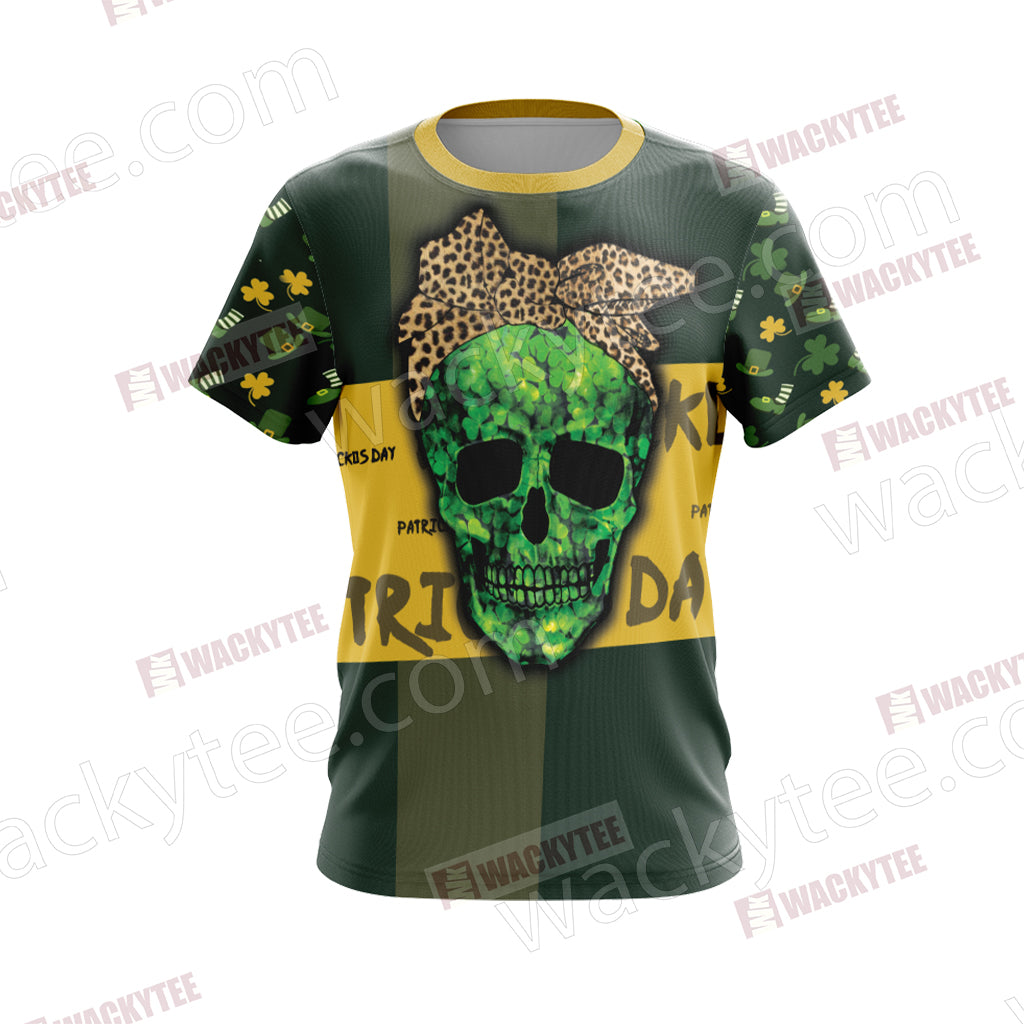 Skull Patricks Day Unisex 3D T-shirt