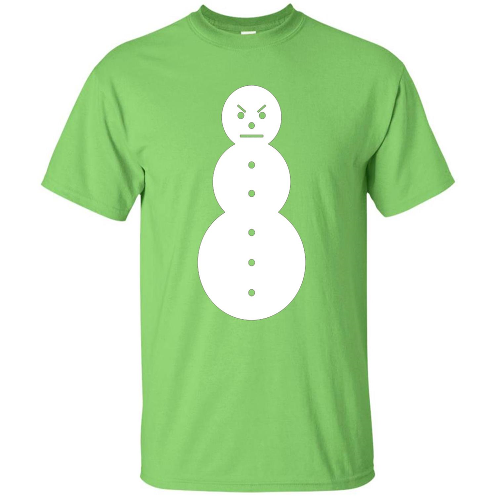 Christmas T-shirt Angry Snowman T Shirt Lime