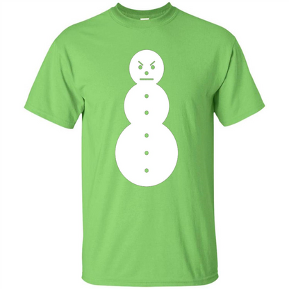 Christmas T-shirt Angry Snowman T Shirt Lime