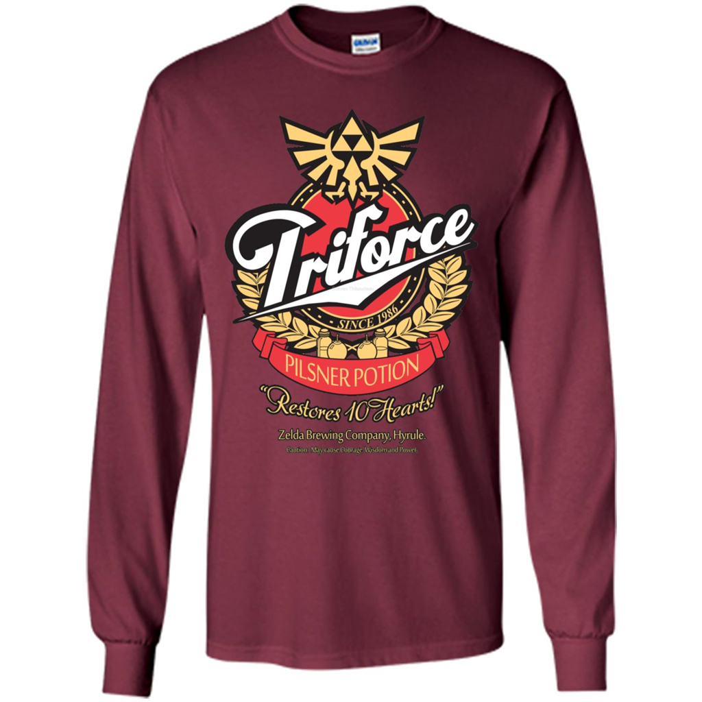 Special Potion Triforce Pilsner Potion T-shirt Maroon