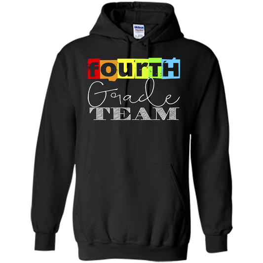 Fourth Grade Team T-shirt School Day T-shirt Black