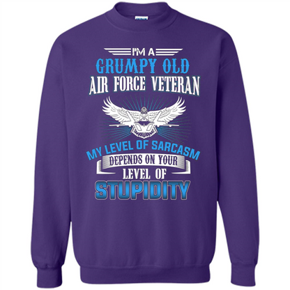 I'm A Grumpy Old Air Force Veteran T-shirt Orange