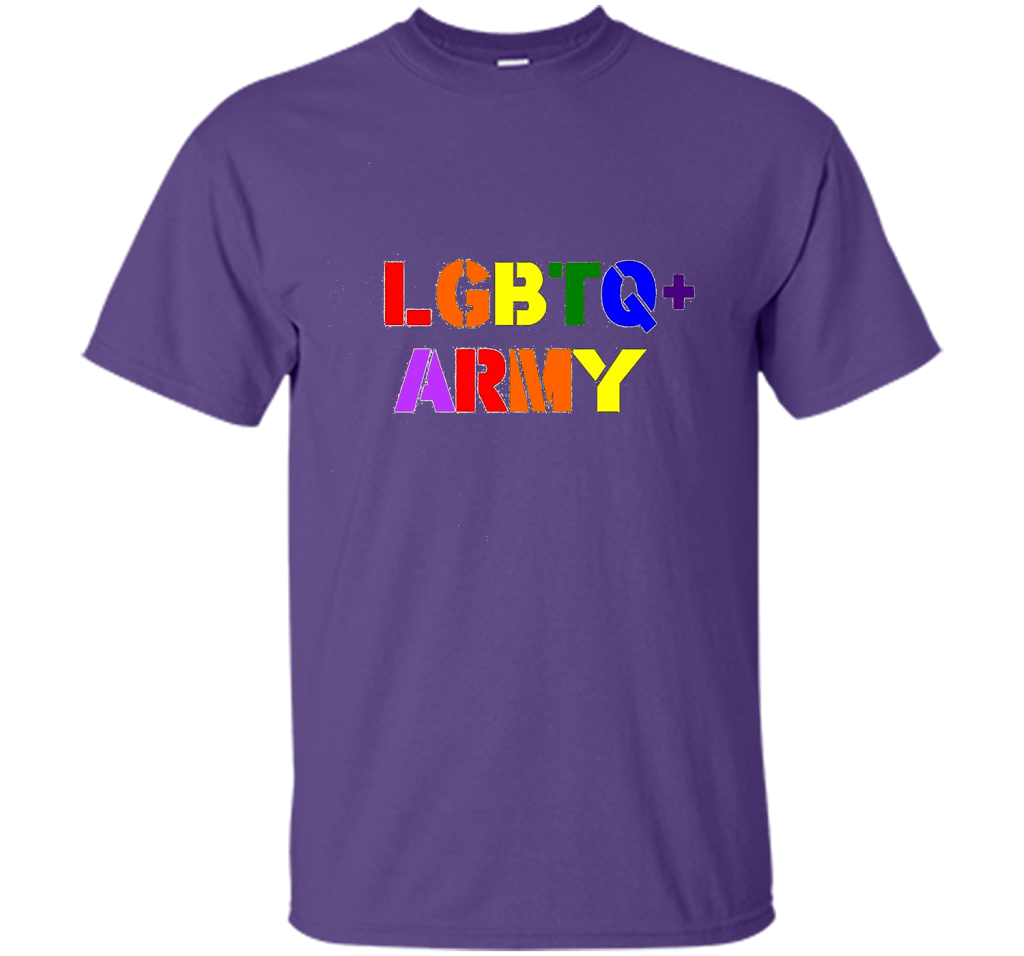 LGBTQ+ Army T-Shirt cool shirt Purple