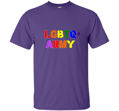 LGBTQ+ Army T-Shirt cool shirt Purple