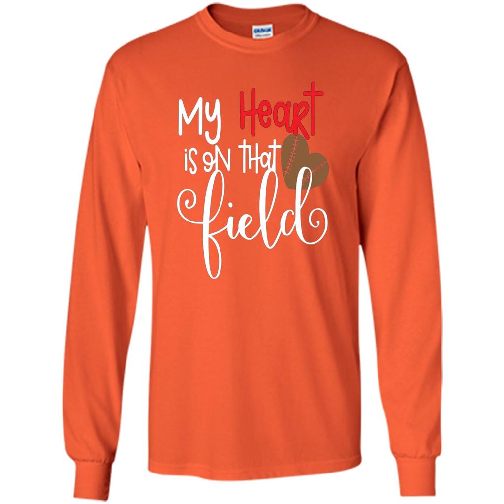 My Heart Is On That Field Football T-shirt Orange