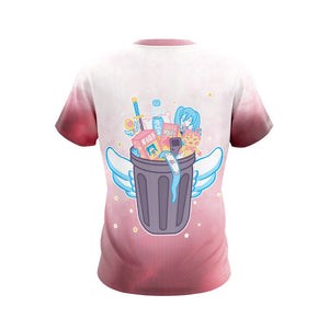 Kawaii Japanese Anime Trash Unisex 3D T-shirt