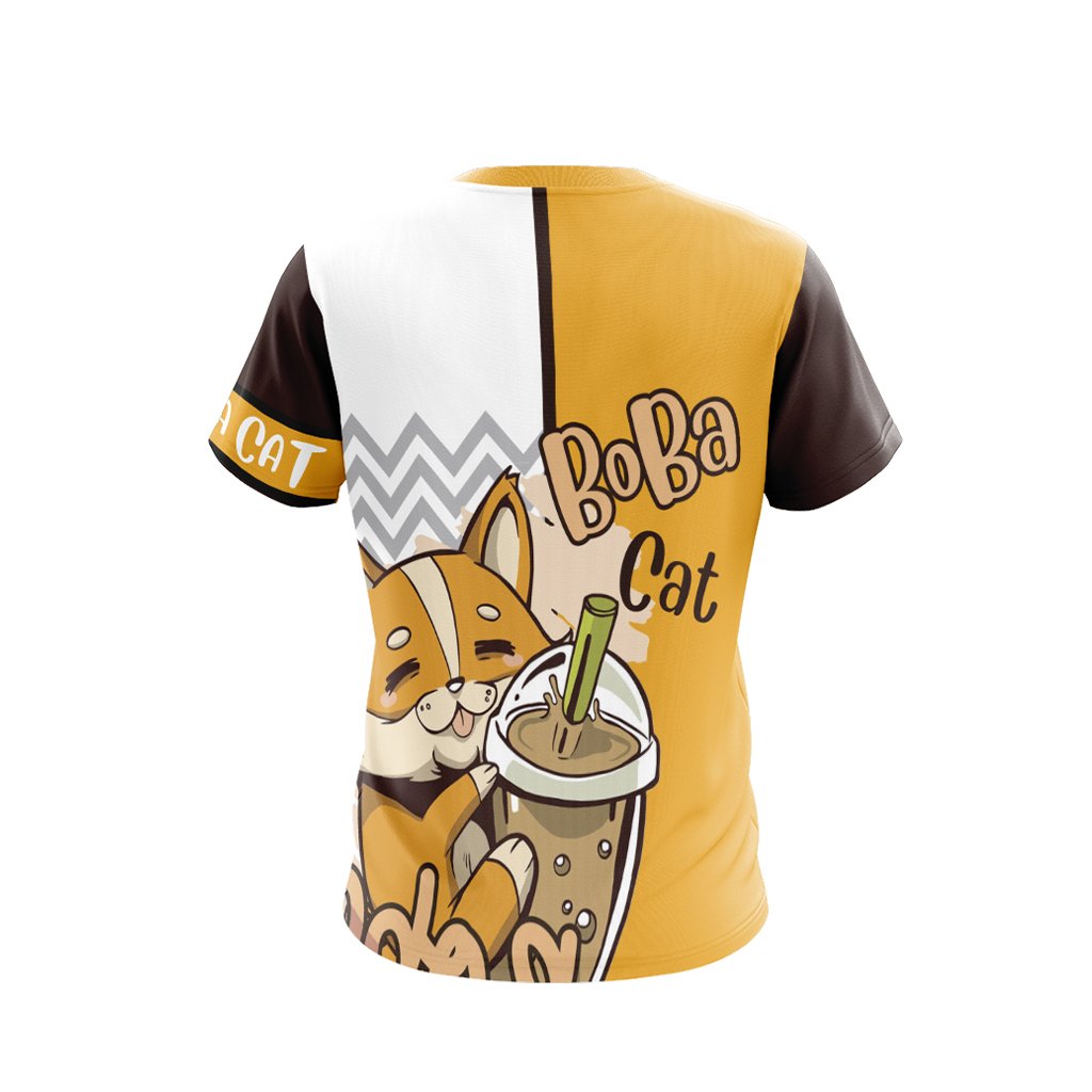 Boba Cat Unisex 3D T-shirt
