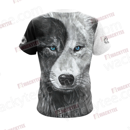 Yin Yang Wolf Unisex 3D T-shirt