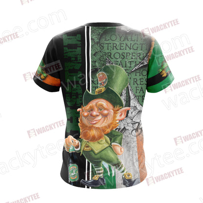 Irish Erin Go Bragh Saint Patricks Day Unisex 3D T-shirt