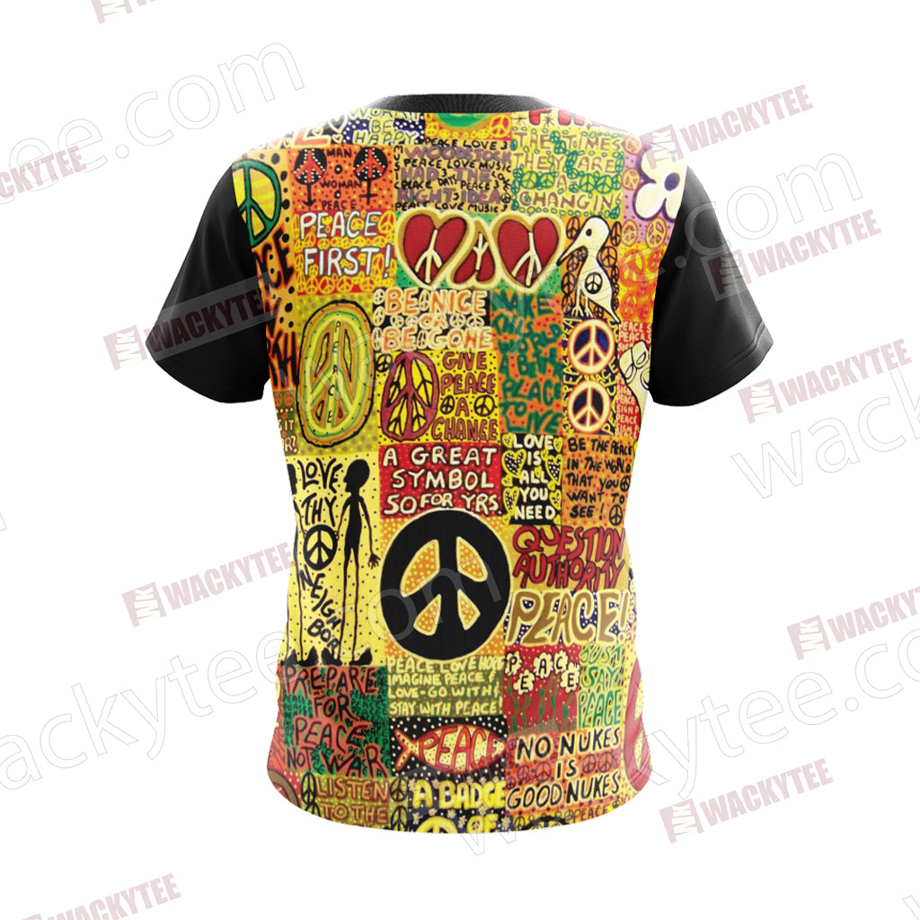 Hippie Love Is All You Need Unisex 3D T-shirt