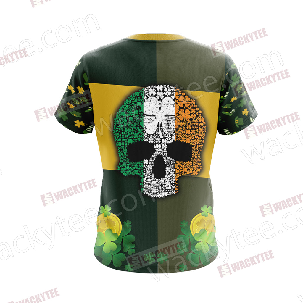 Skull Patricks Day Unisex 3D T-shirt