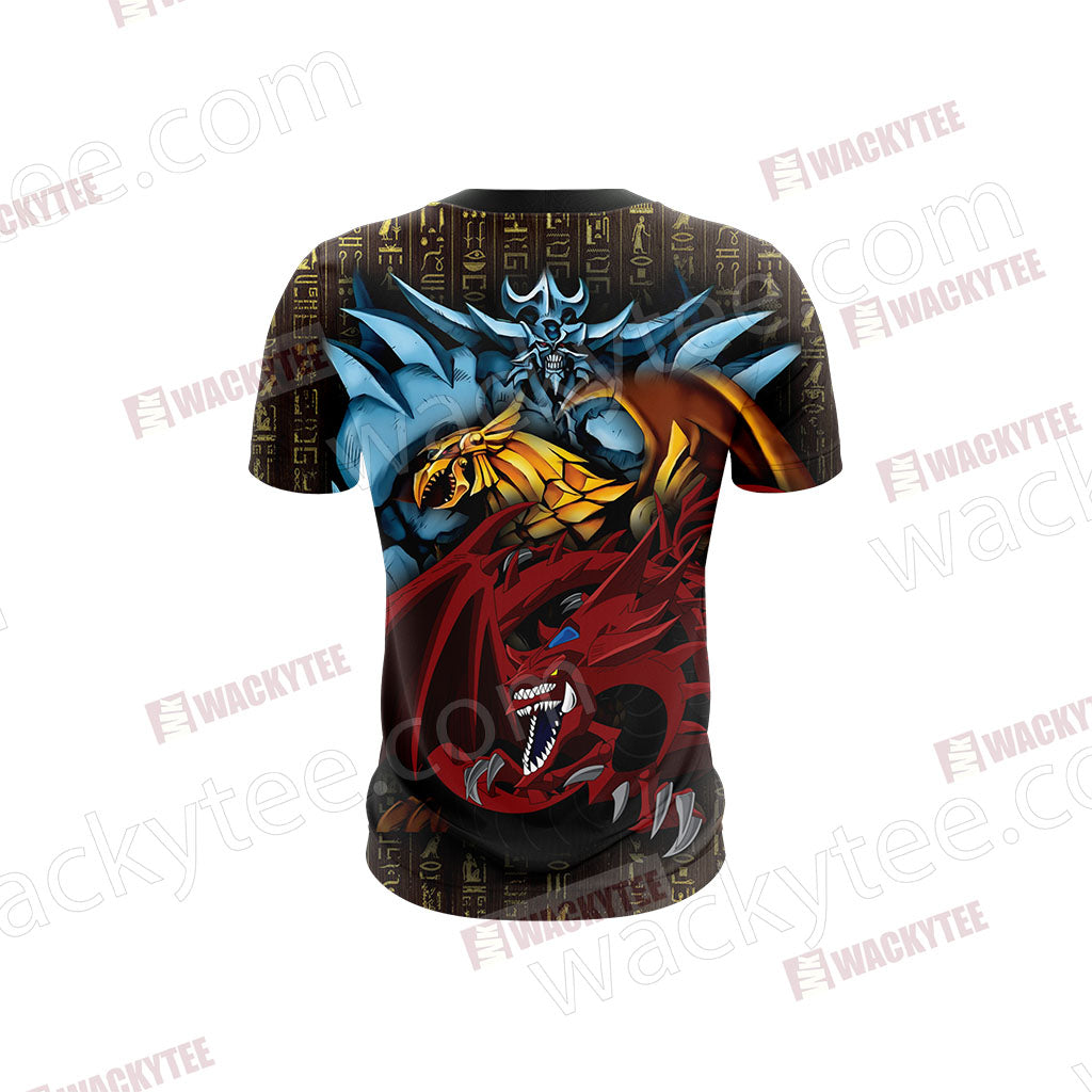 Yu Gi Oh! Obelisk Slifer and Ra 3D T-shirt