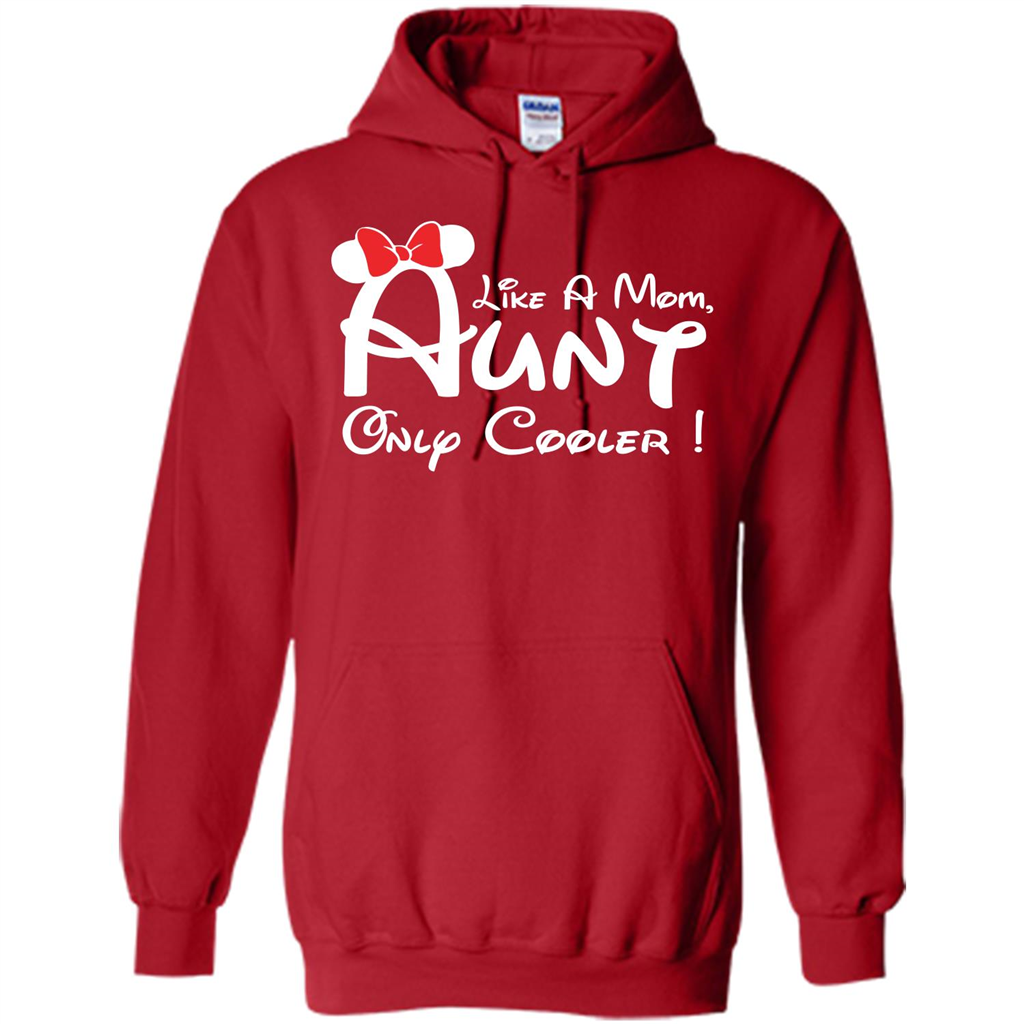 Aunt T-shirt Aunt Like A Mom Only Cooler T-shirt Red