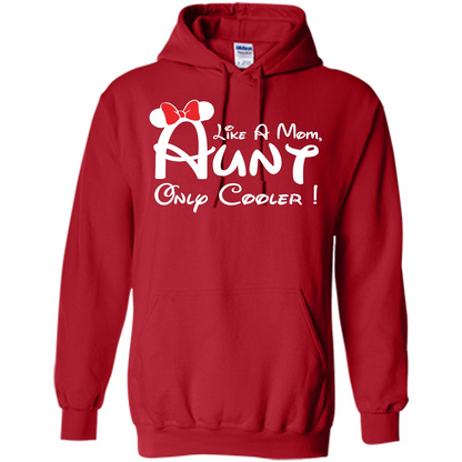 Aunt T-shirt Aunt Like A Mom Only Cooler T-shirt Red