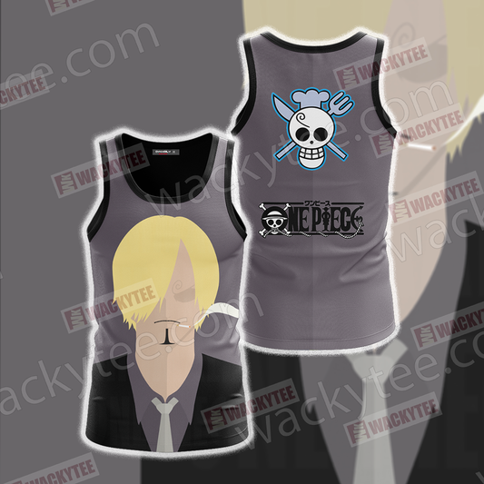 One Piece Vinsmoke Sanji Minimalist 3D Tank Top