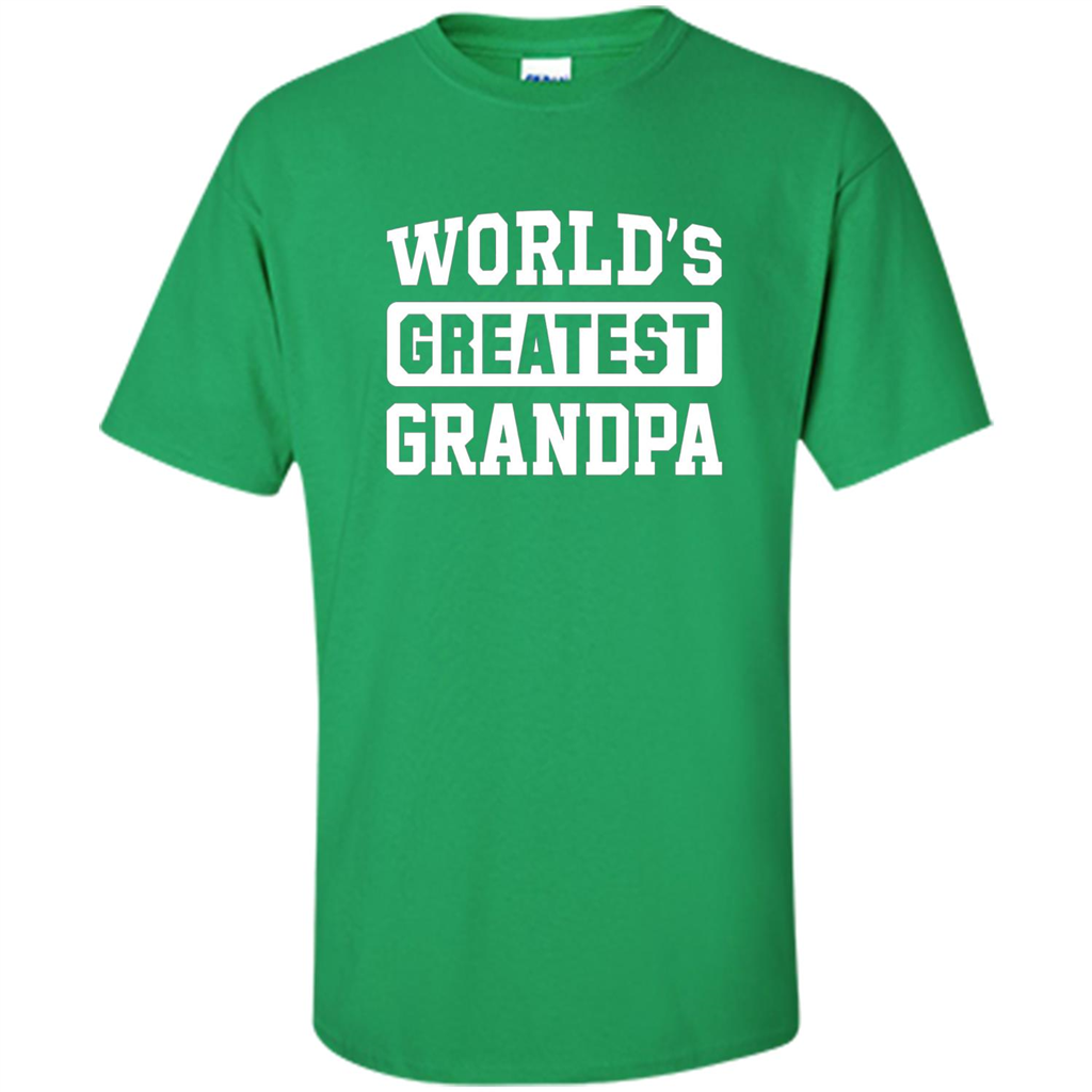 Men's World's Greatest Grandpa T-shirt Irish Green
