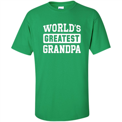Men's World's Greatest Grandpa T-shirt Irish Green