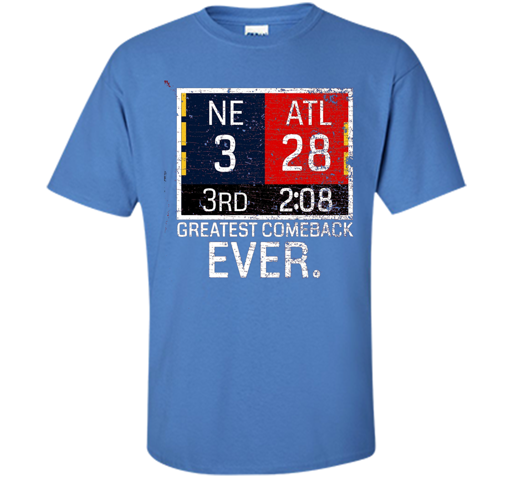 New England 3 - Atlanta 28 T-shirt - Greatest Comeback Ever T-shirt Iris