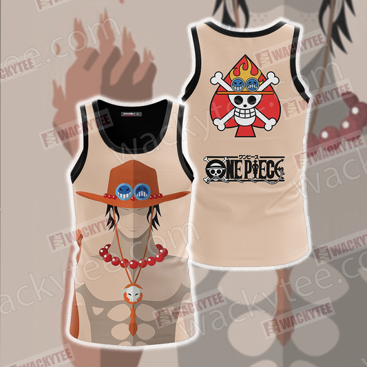 One Piece Portgas D. Ace Minimalist 3D Tank Top