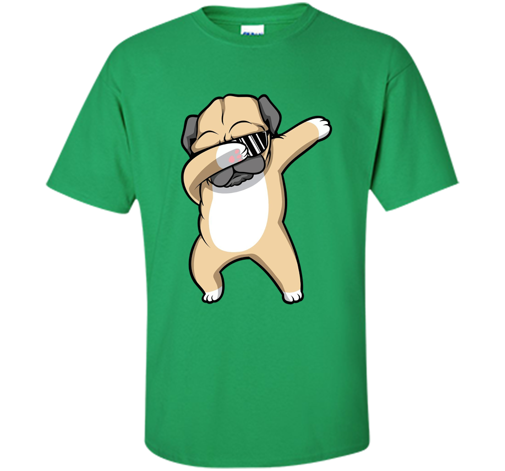 Dabbing Pug Shirt - Funny Cute Dog Dab Dance T-shirt Irish Green
