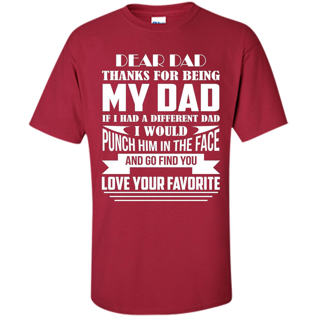 Fathers Day T-shirt Thanks For Being My Dad Cardinal