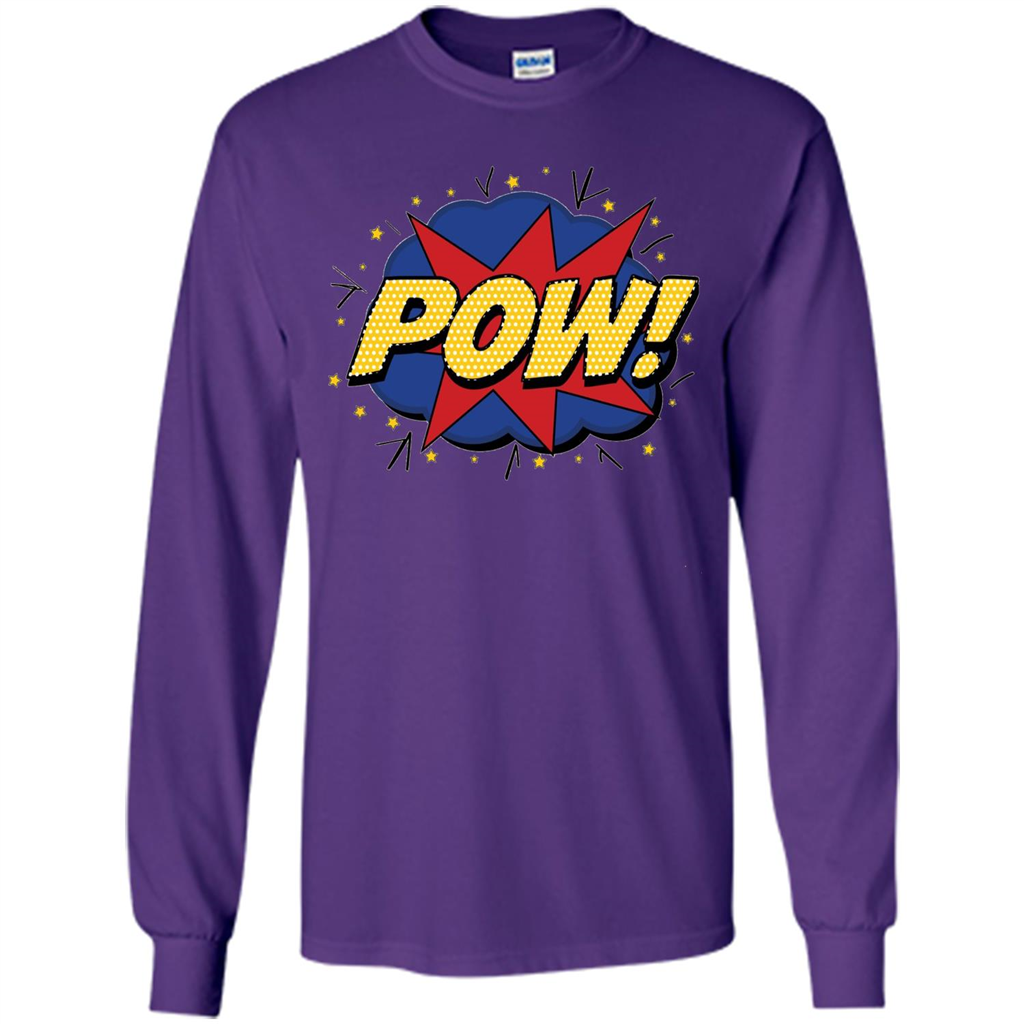 POW Comic Book Bubble T-shirt Purple
