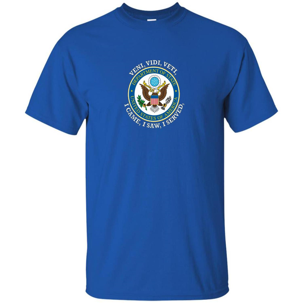US State Department T-Shirt I Came I Saw I Served Royal