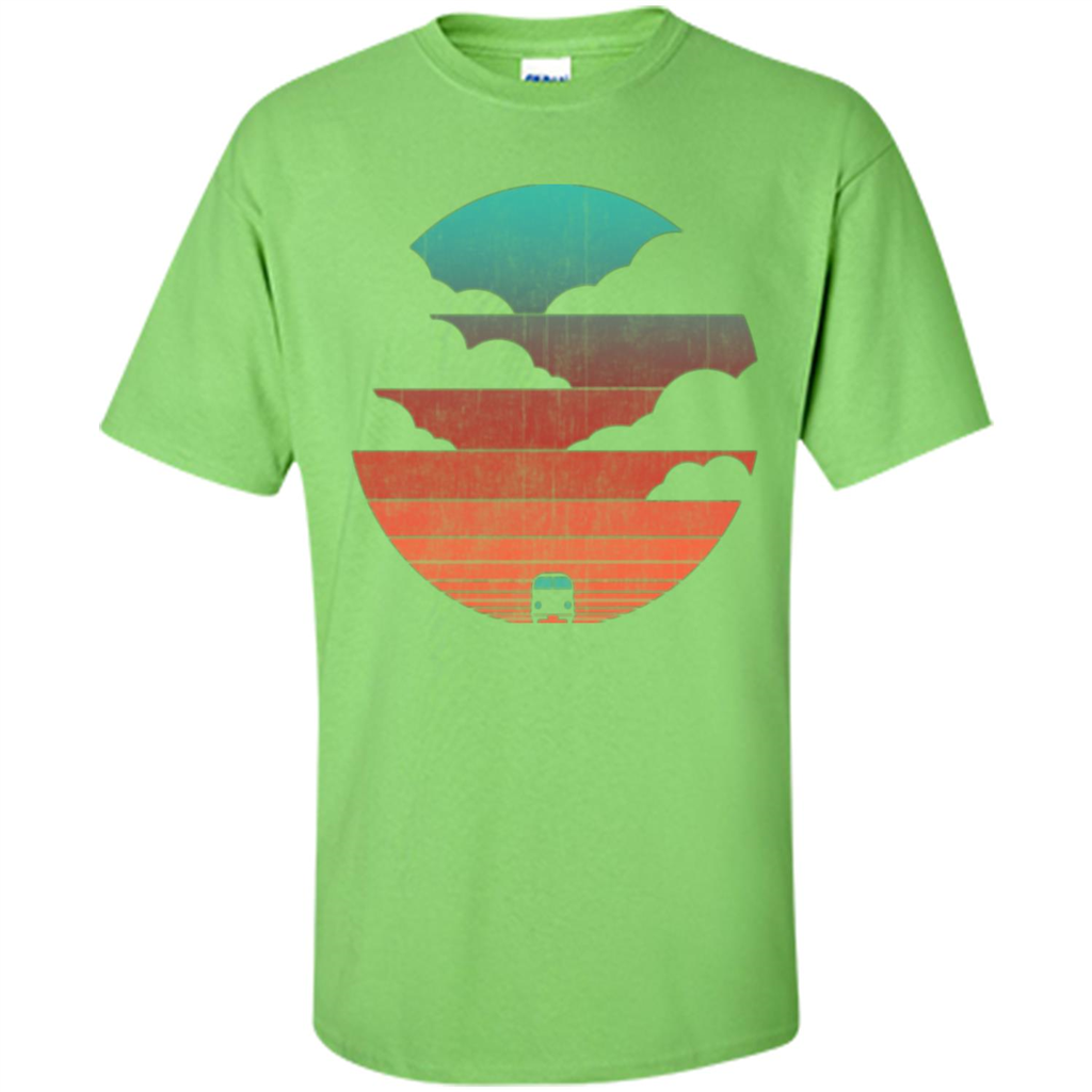Driving Into The Sunset T-shirt Lime