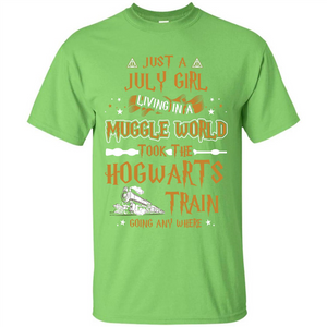 Harry Potter T-shirt Just A July Girl Living In A Muggle World