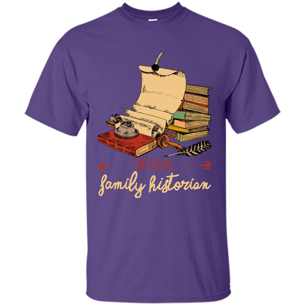 Family T-shirt Official Family Historian Purple