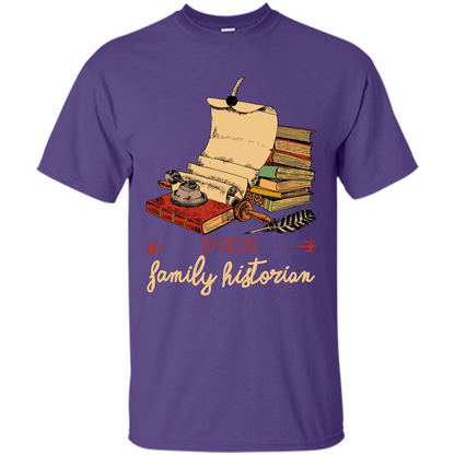 Family T-shirt Official Family Historian Purple