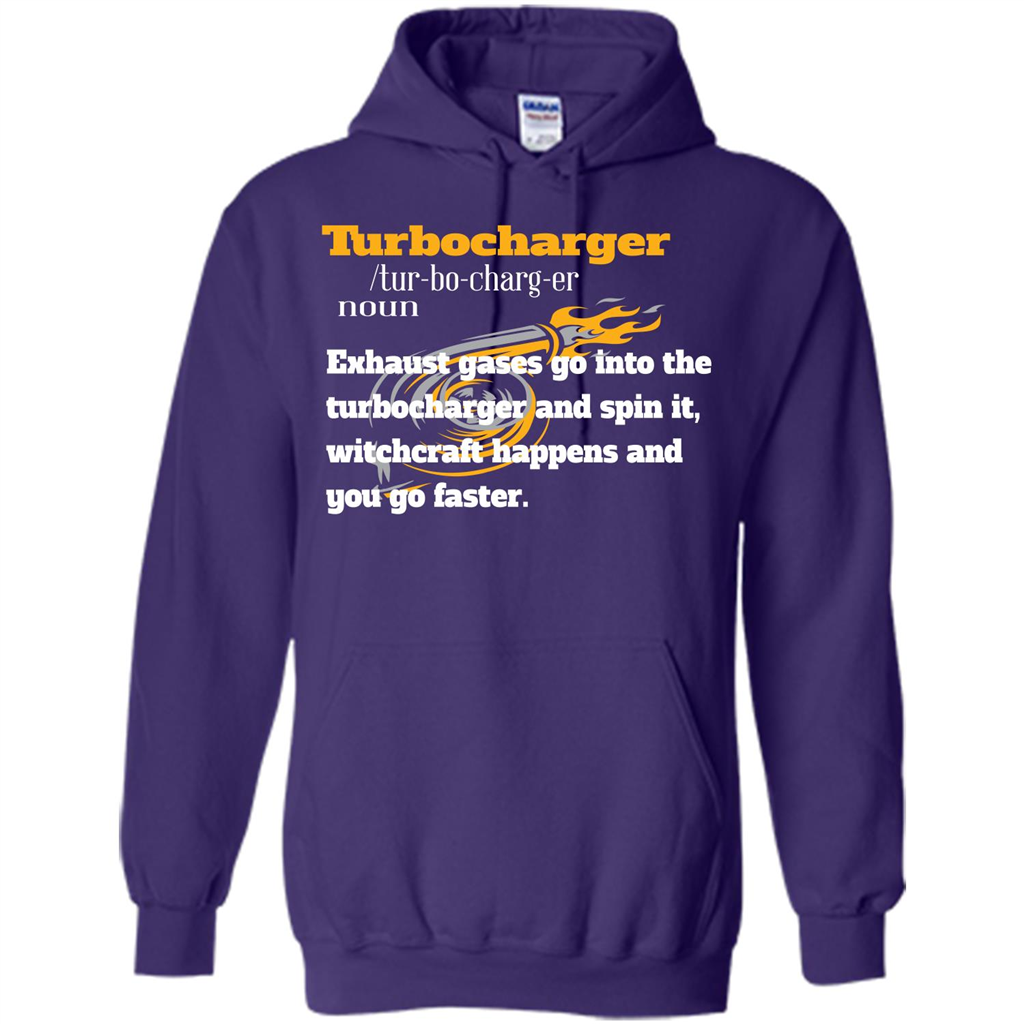 Car Lover T-shirt Turbocharger Exhaust Gases Go Into The Turbocharger Purple
