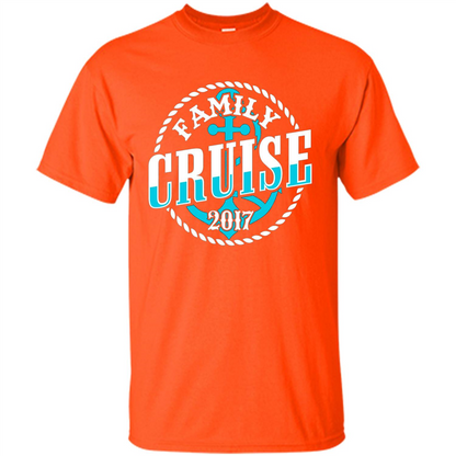 Family Cruise 2017 T-shirt Summer Vacation T-shirt Orange