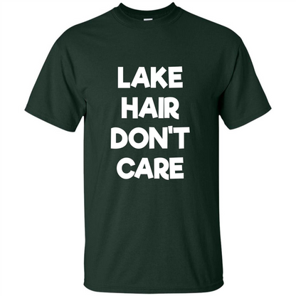 Lake Hair Don't Care T-shirt Forest Green