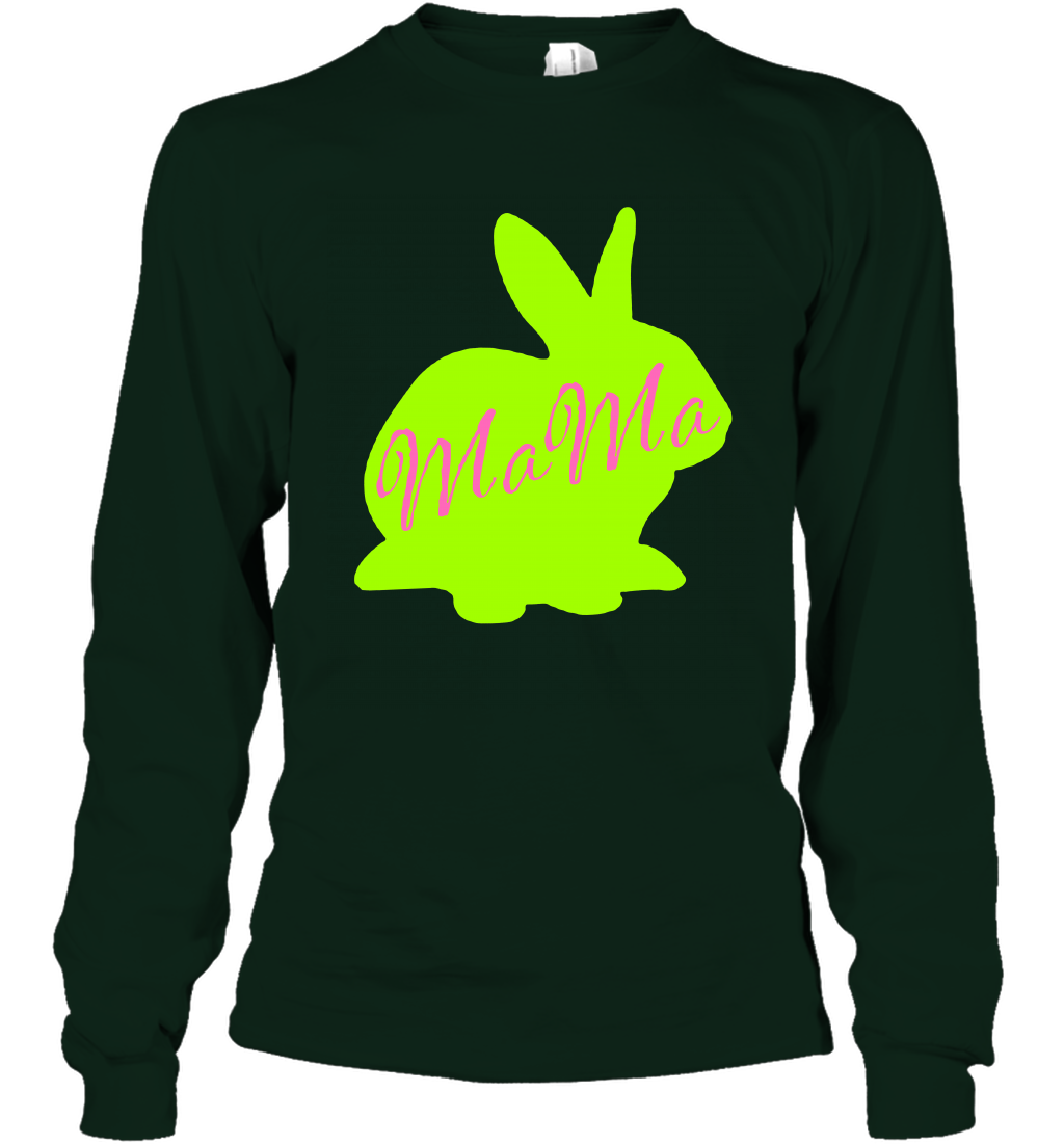 Rabbi Mama Rabit Shirt Long Sleeve T-Shirt Long Sleeve T-Shirt Forest Green