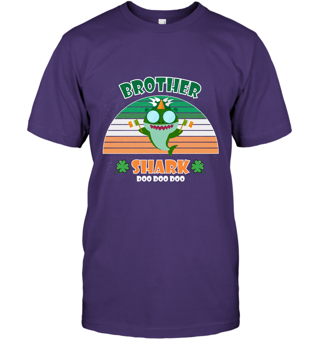 Irish Brother Shark Saint Patricks Day Family Shirt T-Shirt Purple