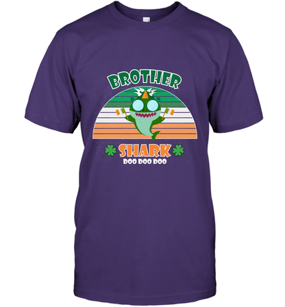 Irish Brother Shark Saint Patricks Day Family Shirt T-Shirt Purple