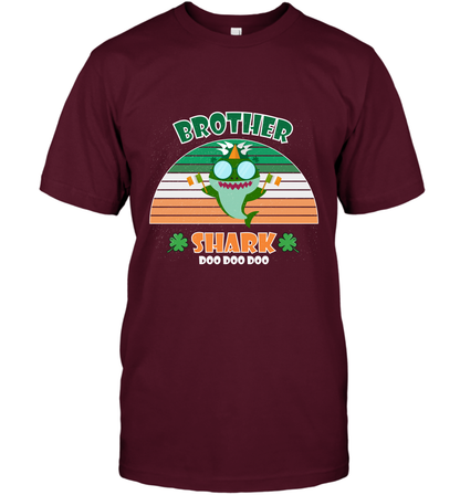 Irish Brother Shark Saint Patricks Day Family Shirt T-Shirt Maroon