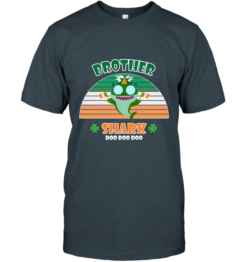 Irish Brother Shark Saint Patricks Day Family Shirt T-Shirt Charcoal