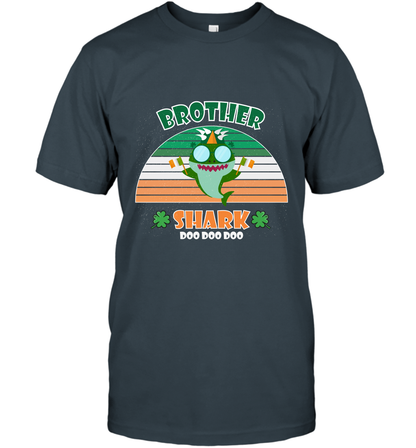 Irish Brother Shark Saint Patricks Day Family Shirt T-Shirt Charcoal