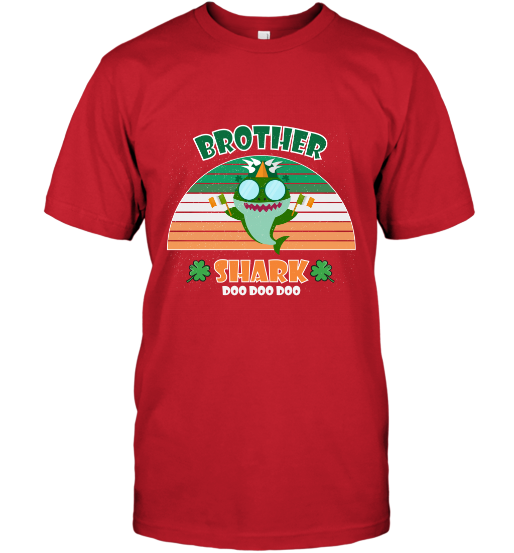 Irish Brother Shark Saint Patricks Day Family Shirt T-Shirt Red