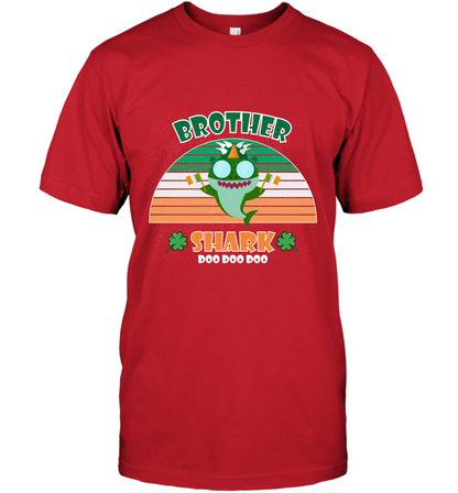 Irish Brother Shark Saint Patricks Day Family Shirt T-Shirt Red