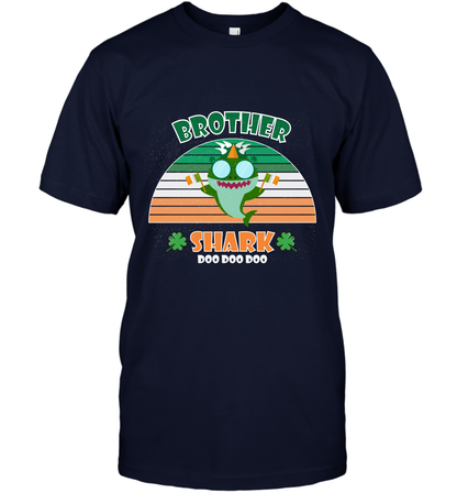 Irish Brother Shark Saint Patricks Day Family Shirt T-Shirt Navy