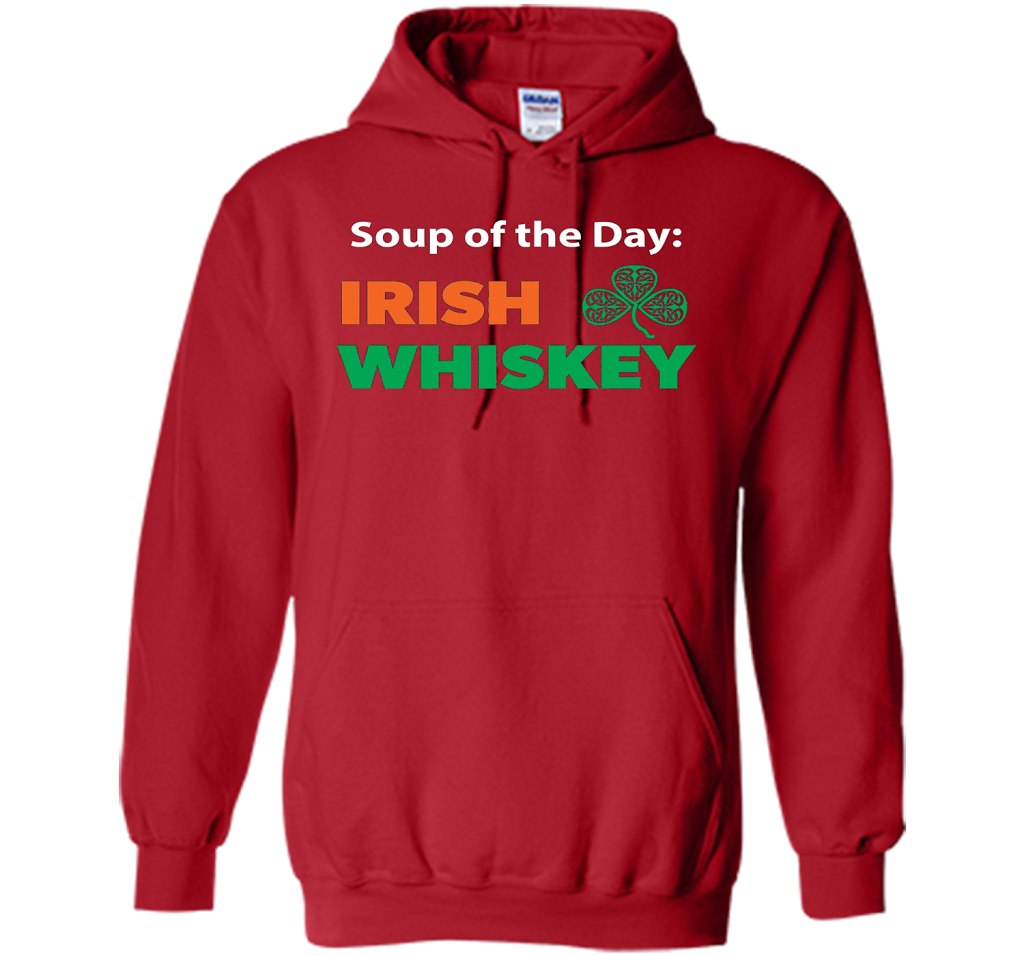 Irish Whiskey Drinking T-shirt Soup Of The Day T-shirt Red