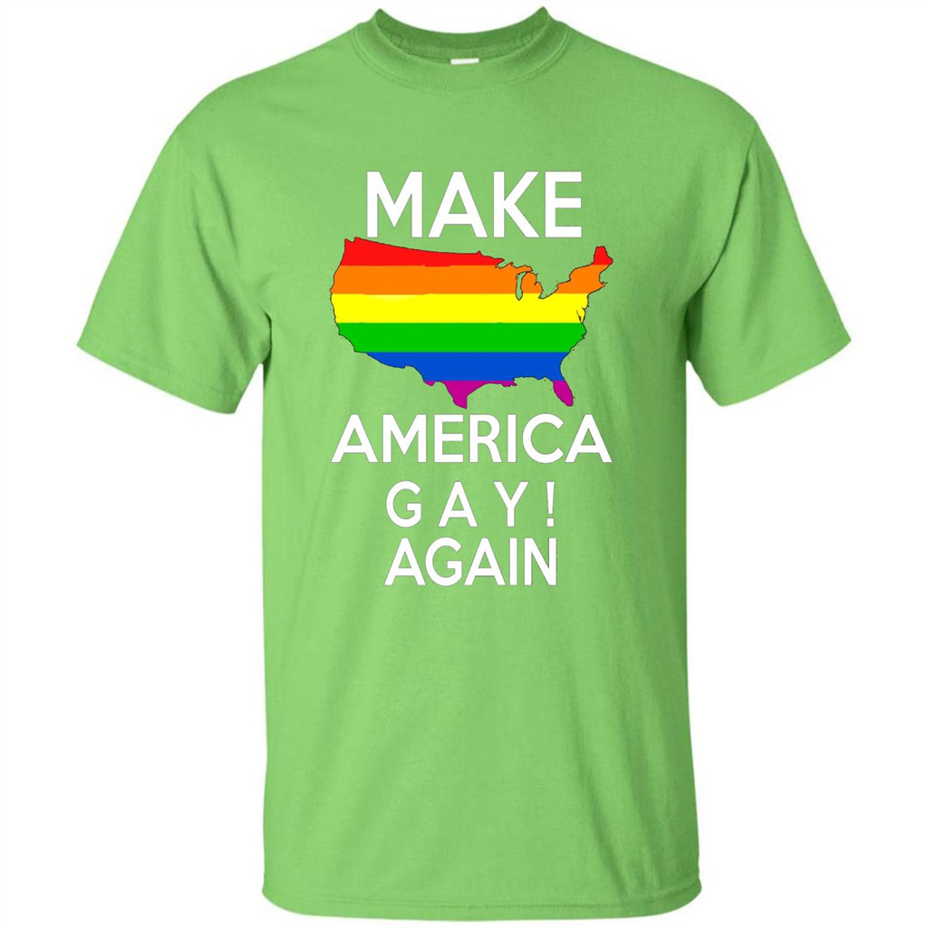 LGBT Pride T-shirt Make America Gay Again Tshirt Lime