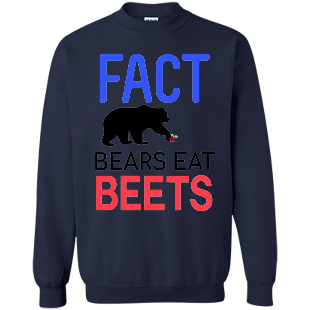 FACT Bears Eat Beets T-shirt Funny Men Women Novelty Gift Navy