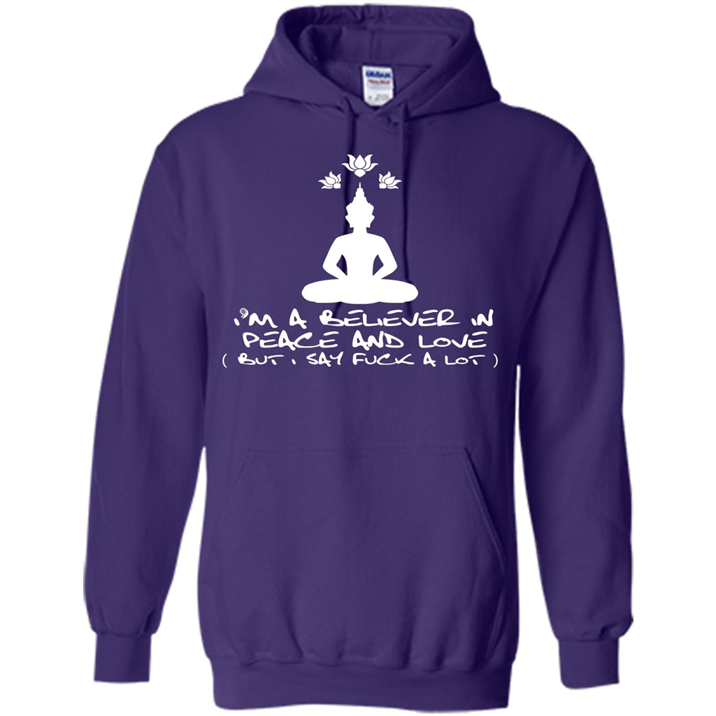 Buddhist T-shirt I'm A Believer In Peace And Love T-shirt Purple