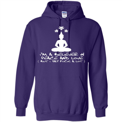 Buddhist T-shirt I'm A Believer In Peace And Love T-shirt Purple