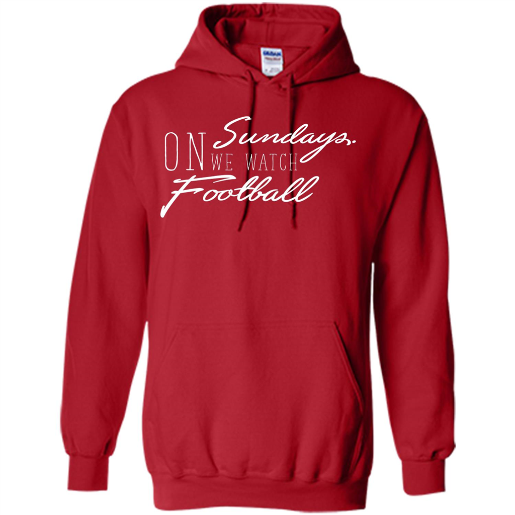 On Sundays We Watch Football T-shirt Red