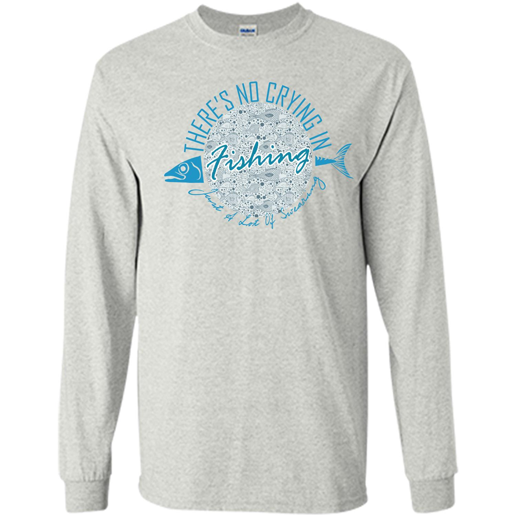 Fishing T-shirt No Crying Fishing Ash